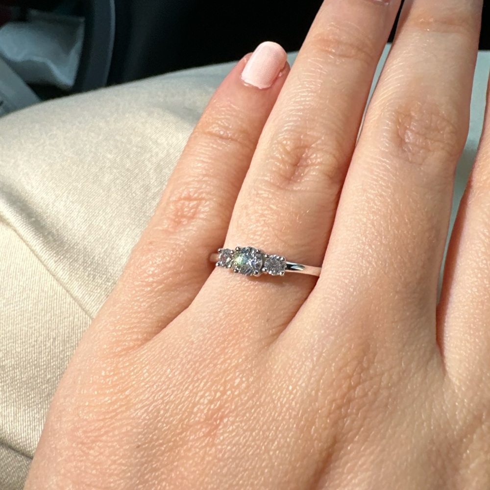 Delicate Silver 925 Crown Ring With Diamonds - image 8